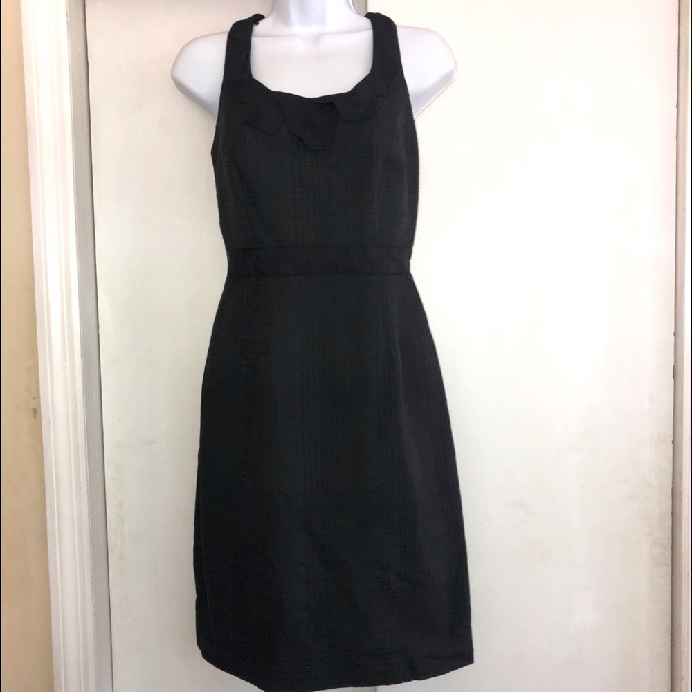 CARMEN MARC VALVO Sheath Dress Grosgrain Neckline